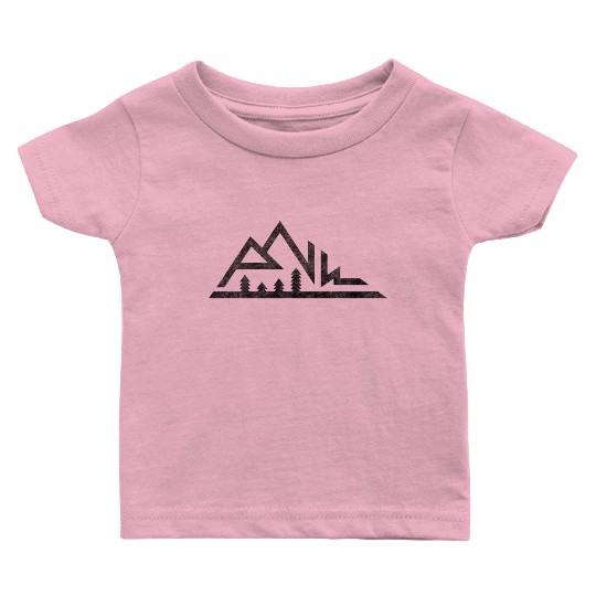 PNW Mountains Pacific Northwest Native Light Baby T Shirts