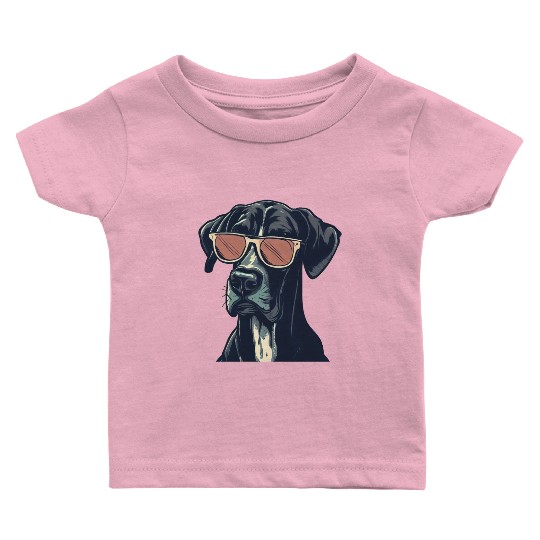 GREAT DANE WEARING SUNGLASSES ANIMALS ART Baby T Shirts