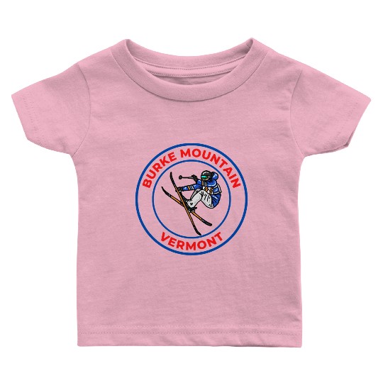 Retro Skiing in Burke Mountain Vermont Souvenir Baby T Shirts