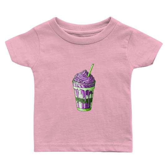 Iced Coffee Treat - Altered Colors - Purple/Green Baby T Shirts