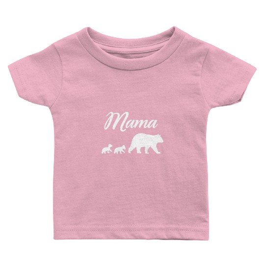 Mama Bear - With Two Cubs Twin Mom Mother's Day Gi Baby T Shirts