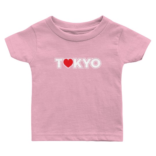 Red Tokyo Heart Love Japan Japanese Icon Souvenir Baby T Shirts