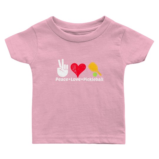 Paddleball Sports Mom Dad Retirement Peace Love Pi Baby T Shirts