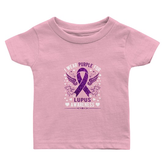 I Wear Purple For Lupus Awareness Month Men Women Baby T Shirts