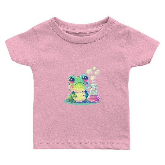 Science Cute Chemistry Nerd Kawaii Frog Animals Ch Baby T Shirts