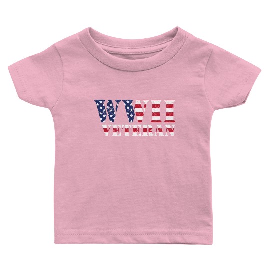 Ww2 Veteran American Flag World War Ii Baby T Shirts