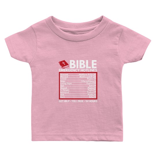 Bible Emergency Numbers Christian Bible Jesus Baby T Shirts