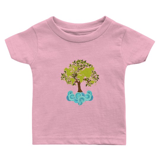 Trees Plants Waves Nature Earth Day Baby T Shirts