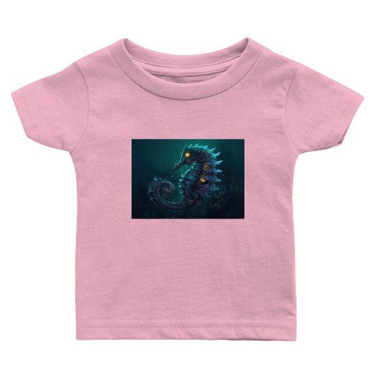 Neon Shark Attack Baby T Shirts