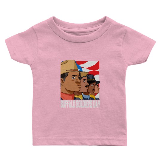 National Buffalo Soldiers Day July 28Th Patriotic Baby T Shirts