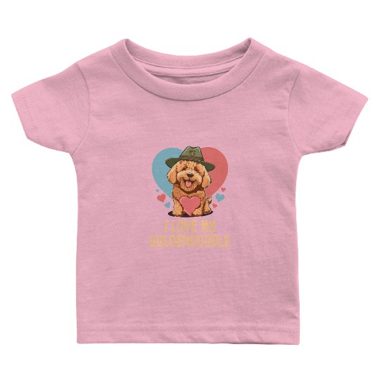 I Love My Goldendoodle Dog Dad Doodle Mama Cute Baby T Shirts