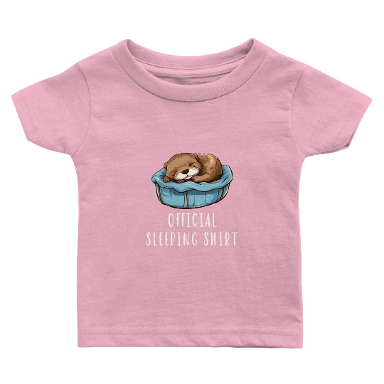 Official sleeping pajama Baby T Shirts sea otter