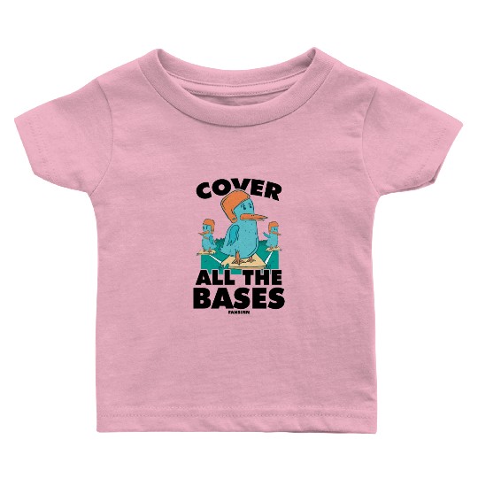 Baseball game with funny birds Baby T Shirts