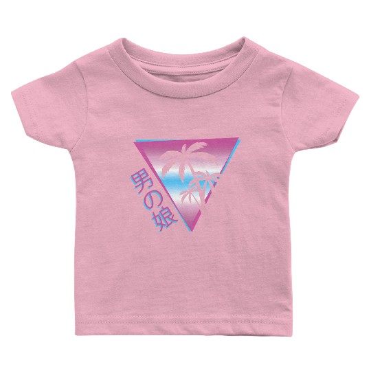 Femboy 80S 90S Palm Tree Japanese Vaporwave Aesthe Baby T Shirts