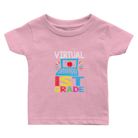 Virtual 1st Grader Back to School Baby T Shirts