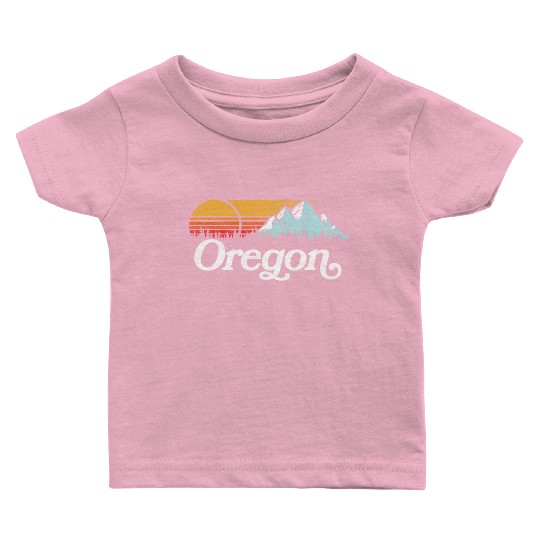 Oregon Mountains Sun Baby T Shirts
