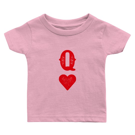 Queen Of Hearts Blackjack Cards Poker 21 Q Baby T Shirts