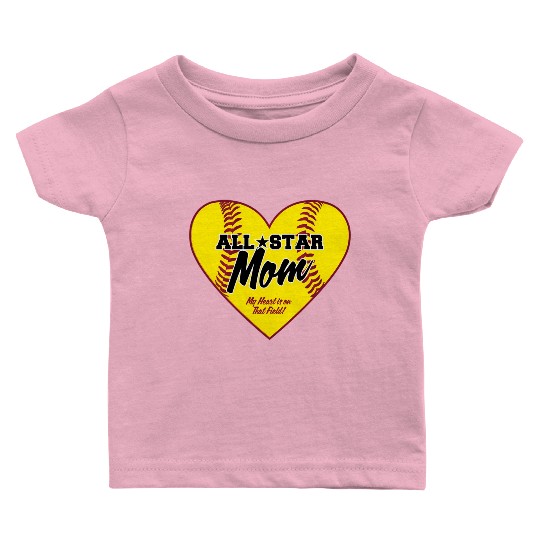 All-Star Softball Mom Baby T Shirts