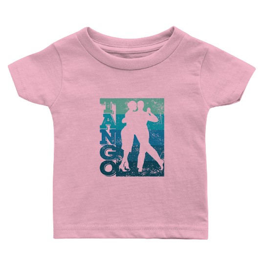 Tango Argentino Dancing Heartbeat Milonga Vals Tan Baby T Shirts