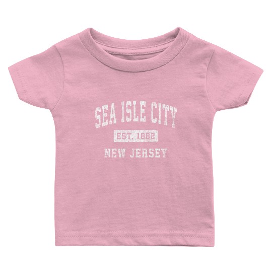 Sea Isle City New Jersey Nj Established Sports Baby T Shirts