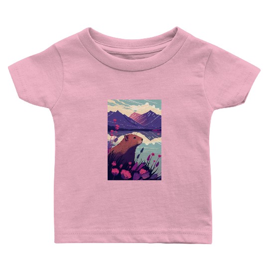 Capybara Nature Capibara Baby T Shirts