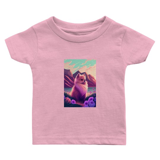 Pomeranian Nature Baby T Shirts