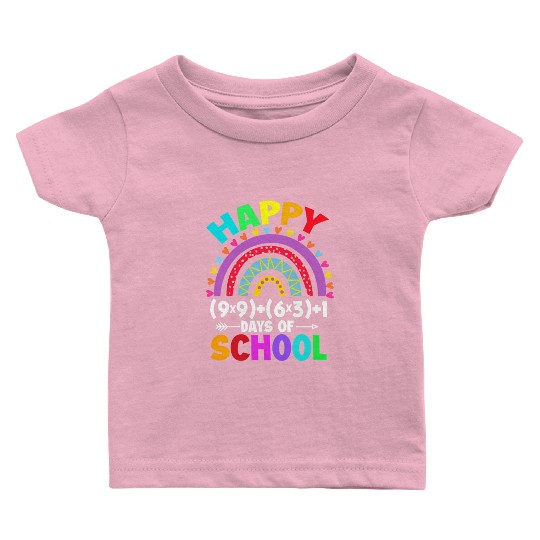Math Formula 100 Days Of School Math Teacher Baby T Shirts