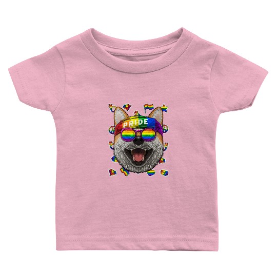 Lgbt Shiba Inu Gay Pride Month Dog Rainbow Lesbian Baby T Shirts
