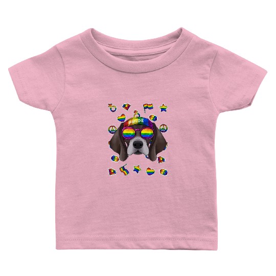 Lgbt Pointer Gay Pride Month Dog Rainbow Lesbian Baby T Shirts