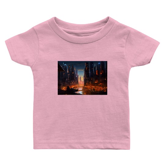 Chicago Cyber Punk Baby T Shirts