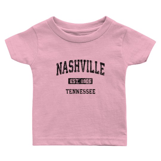 Nashville Tennessee Tn Athletic Sports Baby T Shirts