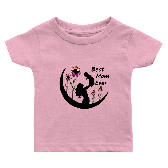 LGBTQ Mother's Day, Best Mom Ever, Lesbian Flag Baby T Shirts
