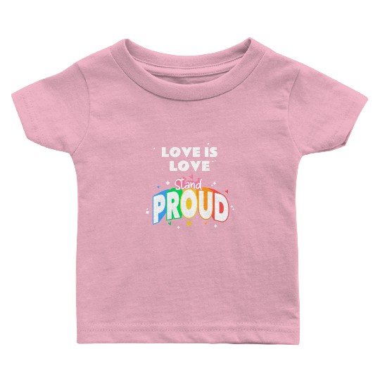 Love is Love Gay Pride Month Transgender Rainbow Baby T Shirts