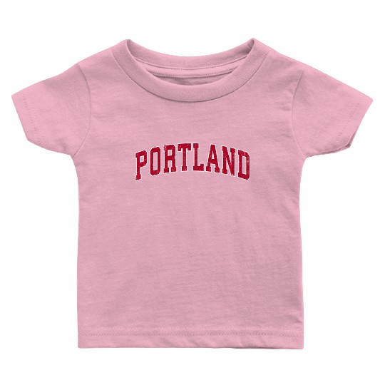 Portland Oregon Or Sports Red Baby T Shirts