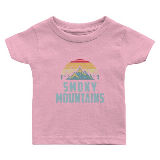 Retro Great Smoky Mountains National Park Baby T Shirts