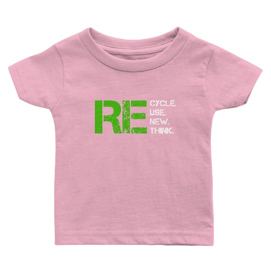 Reduce Reuse Recycle Rethink World Environment Day Baby T Shirts