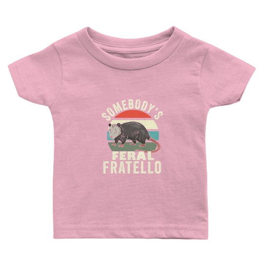 Somebody's Feral Brother Italian Brother Retro Baby T Shirts