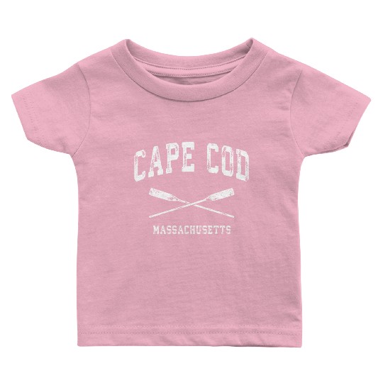 Cape Cod Massachusetts Nautical Crossed Oars Baby T Shirts