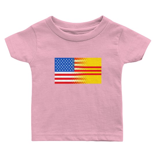 Vietnamese American South Vietnam Flag Baby T Shirts