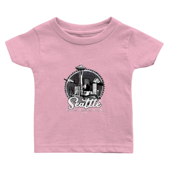 Seattle Pacific Northwest Emerald City Baby T Shirts