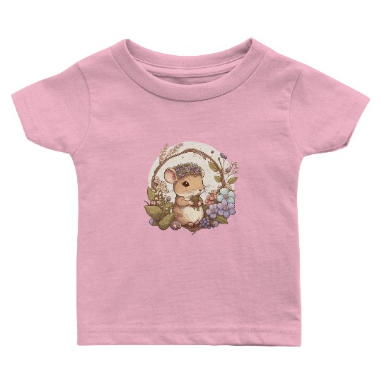Cottagecore Cute Baby Mouse Mice Lover Pet Rat Baby T Shirts