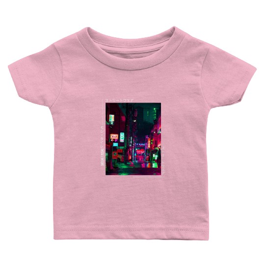 Japanese Cyberpunk Tokyo Streetwear Aesthetic Baby T Shirts