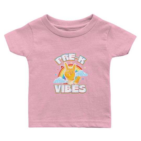 Pre-k Vibes Back To School Get Ready For School Baby T Shirts