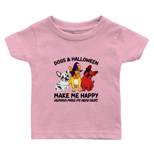 Frenchie Dog Halloween Dog Lover Baby T Shirts
