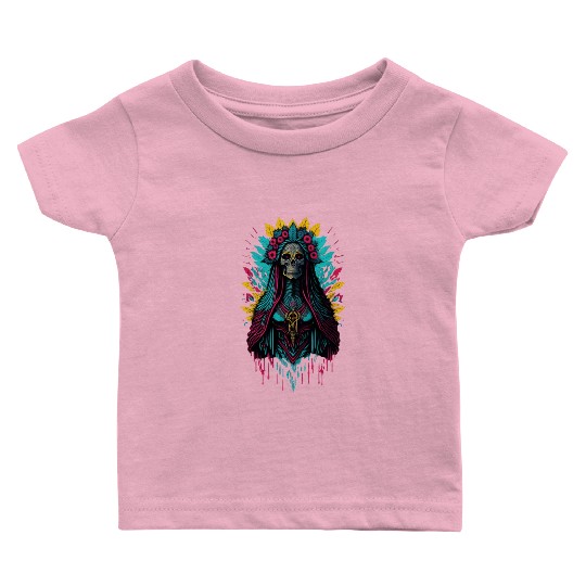 Santa Muerte de Guadalupe Baby T Shirts