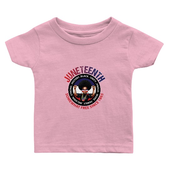 Juneteenth Red White and Blue Power Baby T Shirts