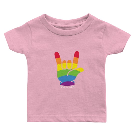 Love is Love Gift Ideas for LGBTQIA+ Pride Month Baby T Shirts