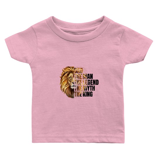 Dad the Man the Legend Leopard Lion Png Baby T Shirts