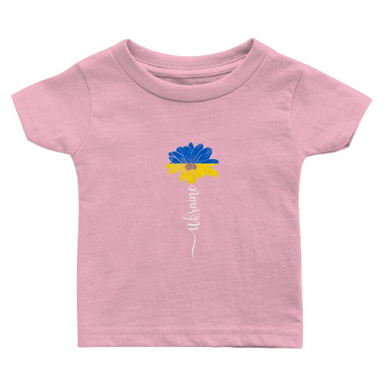 Ukraine Flag Sunflower Ukrainian Support Ukraine Baby T Shirts