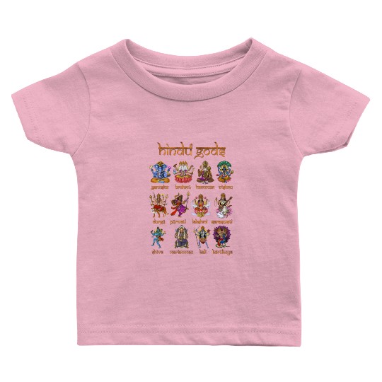 Hindu Gods Shiva Ganesha Hanu Hinduism Goddess Baby T Shirts